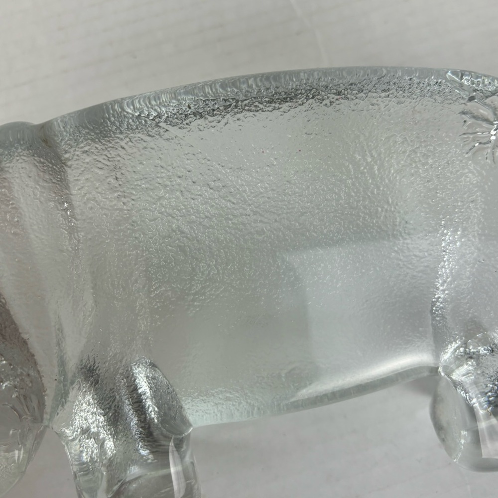 Kosta Boda Bertil Vallien-Zoo Collection glass Hippo-vintage-70s - Picture 6 of 12
